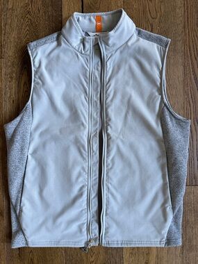 Peter Millar Light Gray Vest with Heather Gray Panels